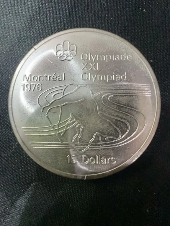 1976 Montreal Olympics $10 .925 Sterling Silver Coin 48.6g