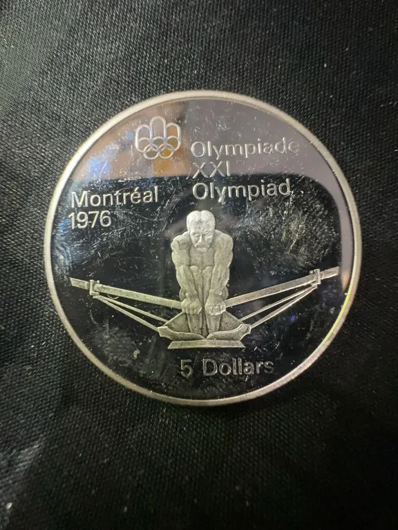 1976 Montreal Olympics .925 Sterling Silver $5 Coin, 24.3g