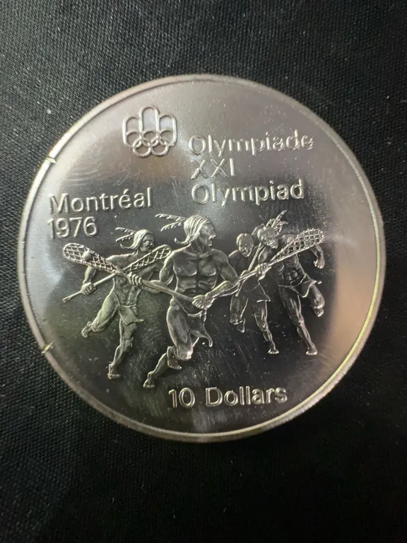 1976 Montreal Olympics $10 .925 Sterling Silver Coin, 48.6g