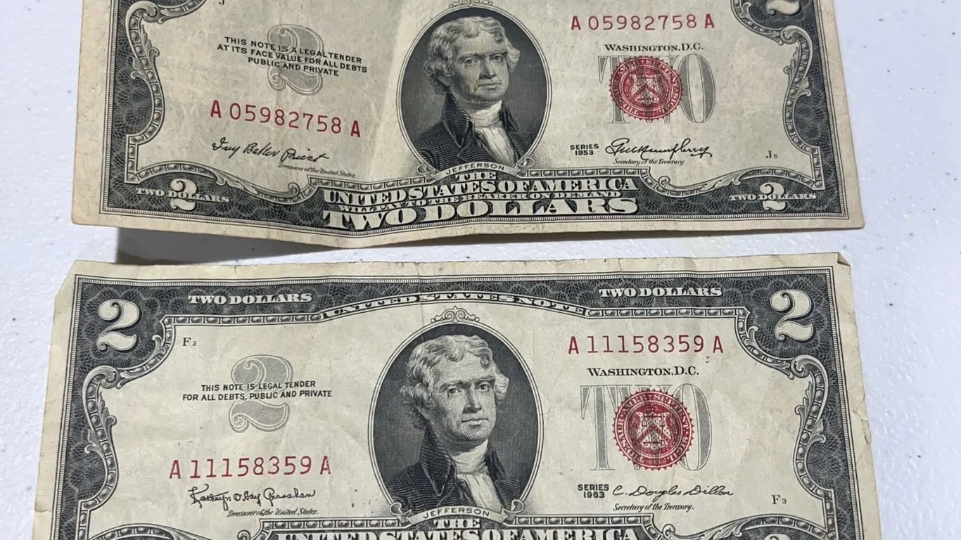 1953 US $2 Red Seal Notes