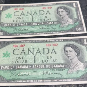 1967 Canadian Centennial $1 Banknotes