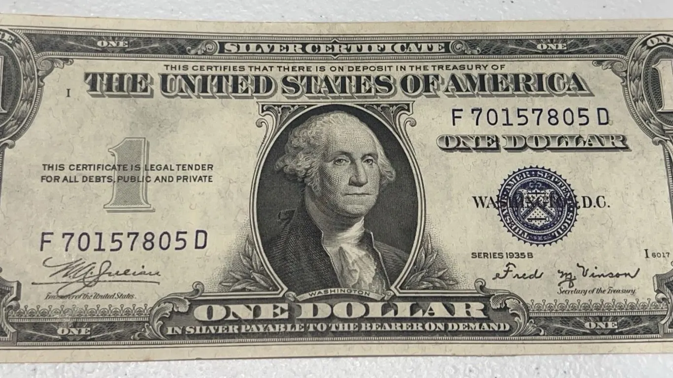1957B Series US Silver Certificate $1 Bill
