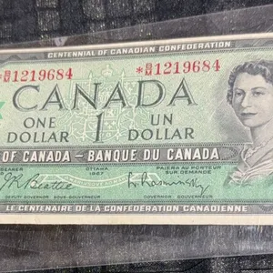 1967 Centennial of Canadian Confederation $1 Bank of Canada Note