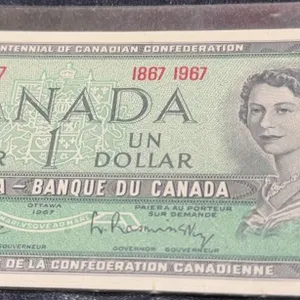 1967 Canada Centennial $1 Dollar Banknote, Bank of Canada