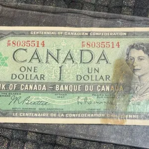 1967 Bank of Canada Centennial One Dollar Note E8035514