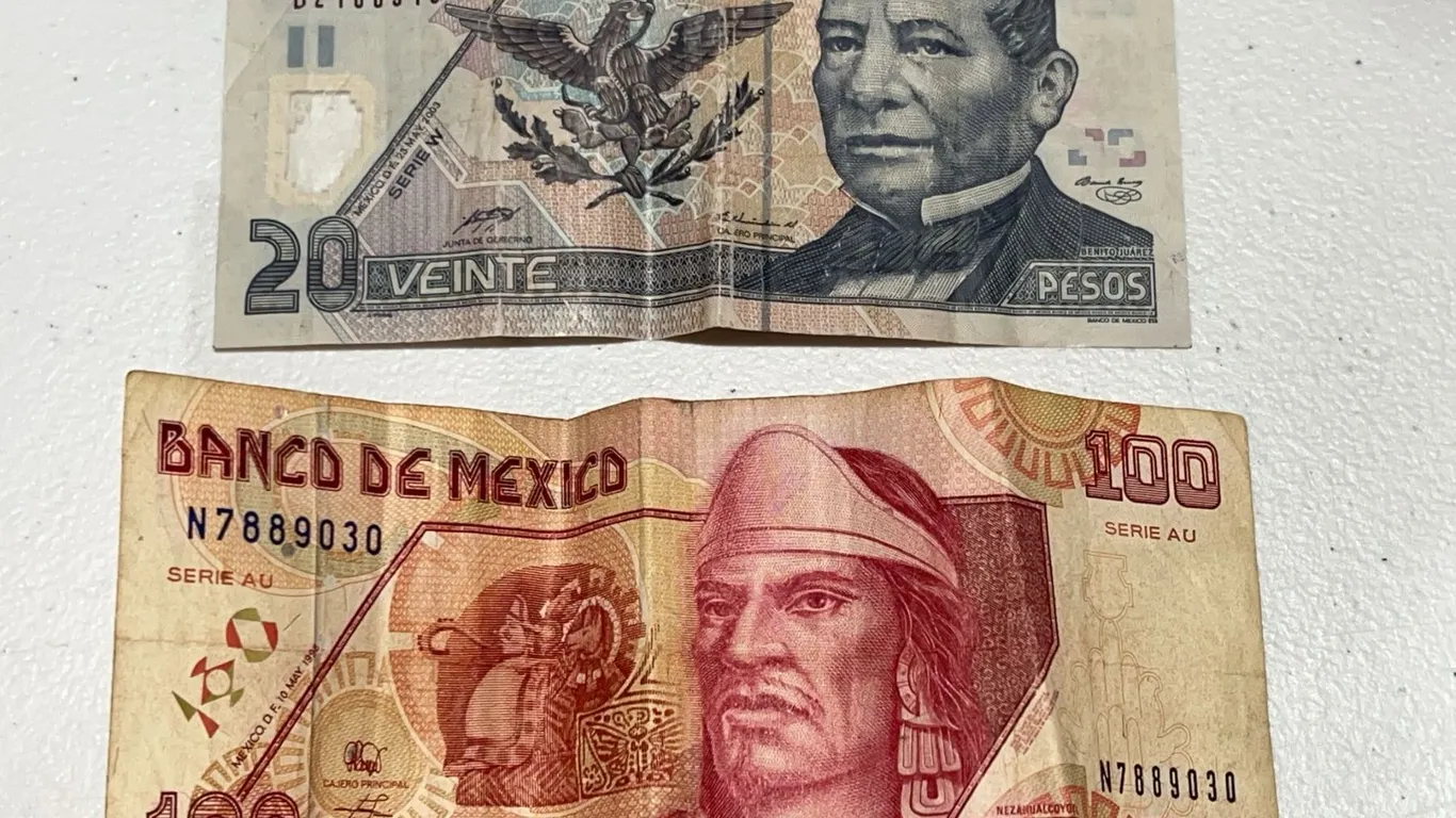 Mexico 20 and 100 Pesos Banknotes, Benito Juárez and Nezahualcóyotl