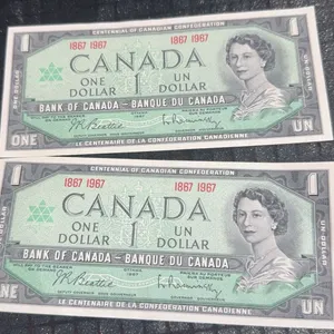 1967 Canada Centennial One Dollar Banknotes