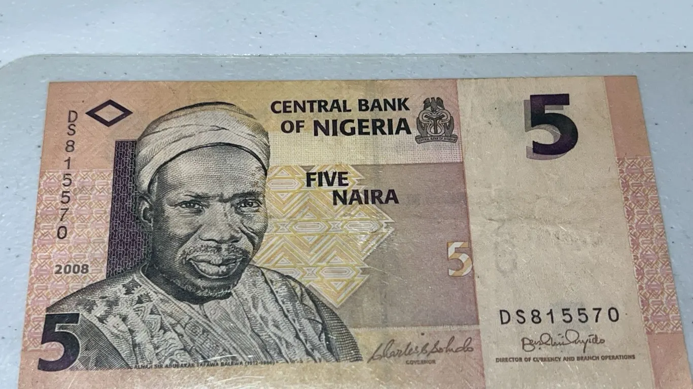 2008 Nigeria 5 Naira Polymer Banknote