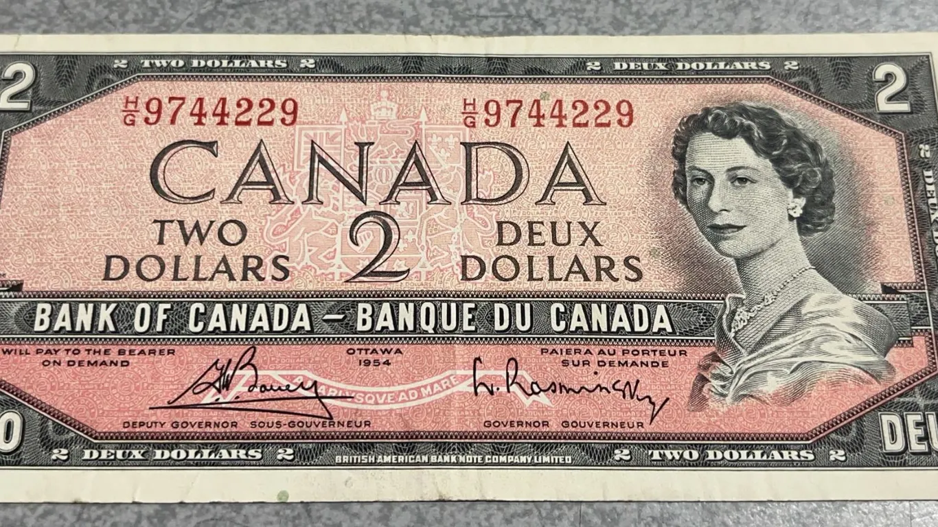 1954 Canada $2 Banknote
