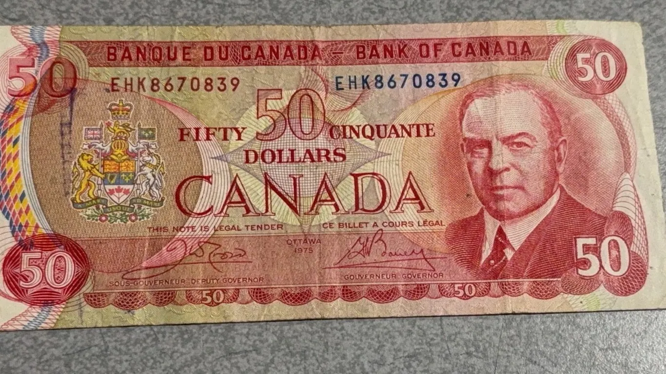 1975 Bank of Canada $50 Bill - EHK8670839