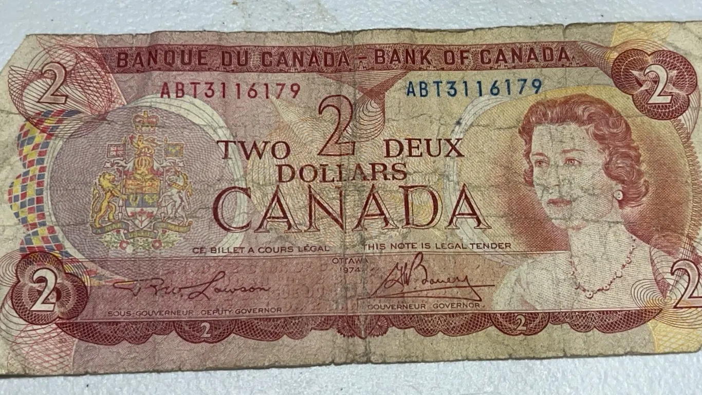Canadian $2 Banknote, 1954 Series, ABT3116179