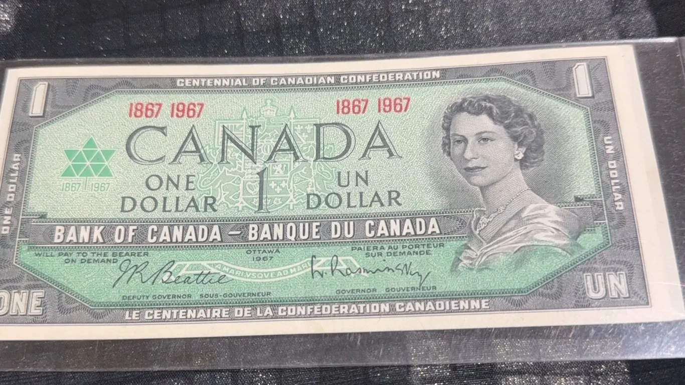 1967 Canadian Centennial One Dollar Bill