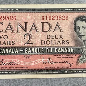 1954 Bank of Canada $2 Note, A/G 1629826