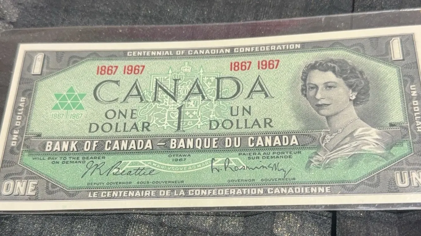 1967 Canadian Centennial Confederation $1 Banknote