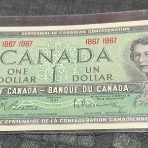 1967 Canadian Centennial Confederation $1 Banknote