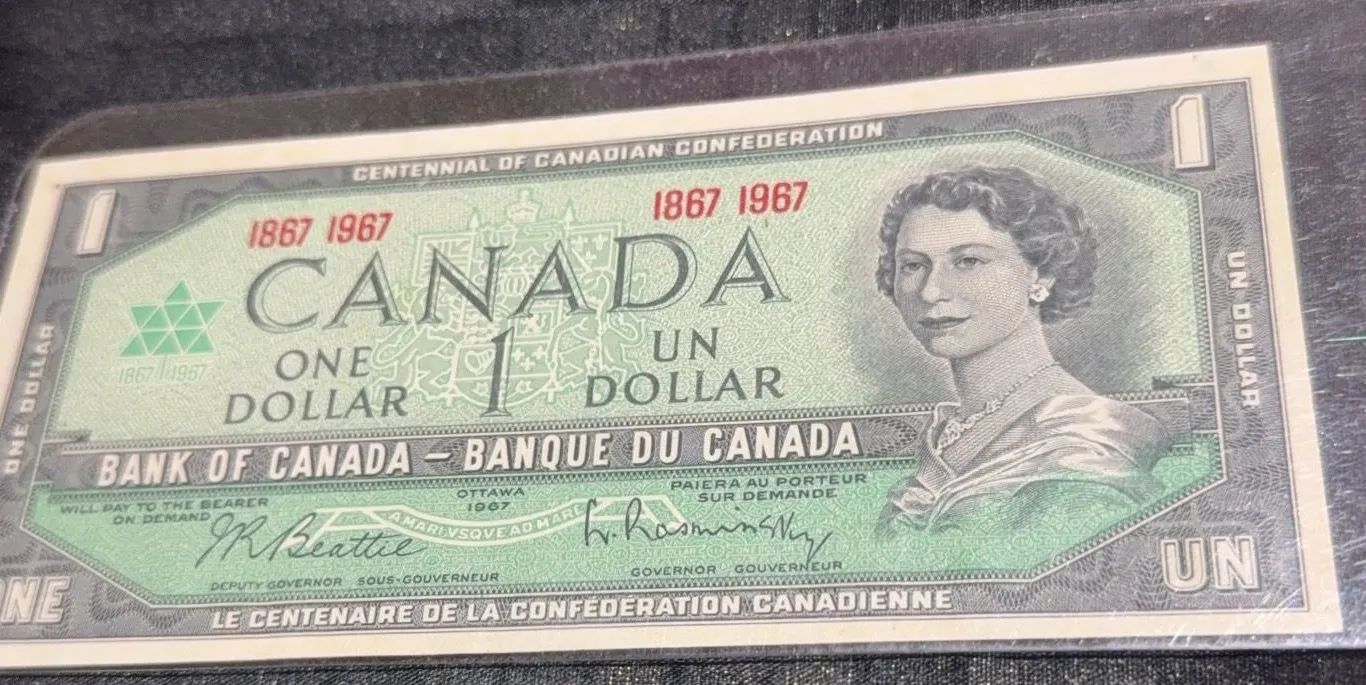1967 Centennial of Canadian Confederation $1 Bill, Bank of Canada