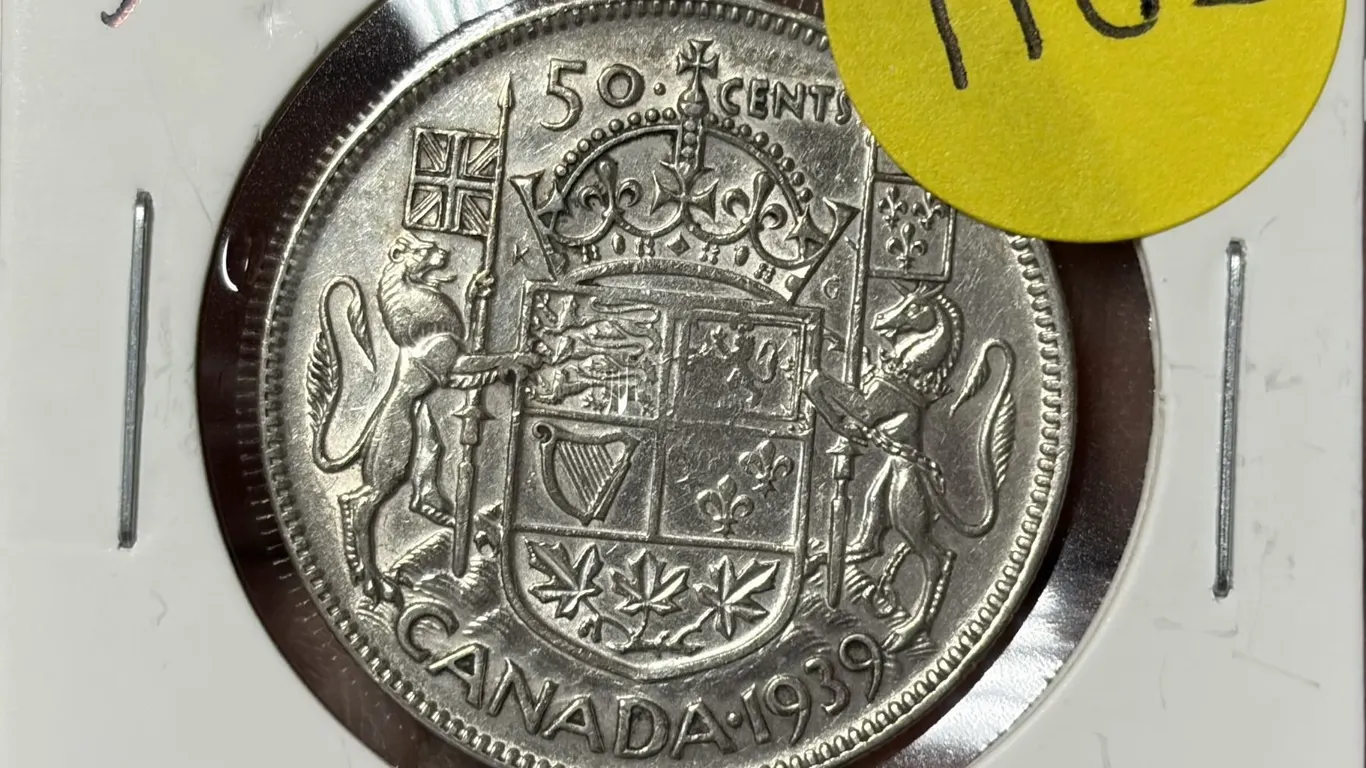 1939 Canada Silver Fifty Cent Coin