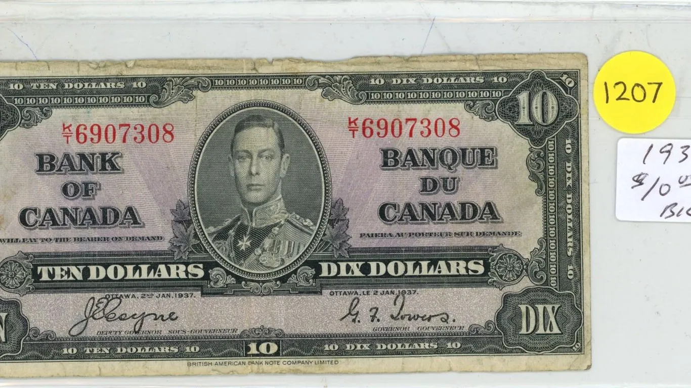 1937 Canada Ten-Dollar Banknote