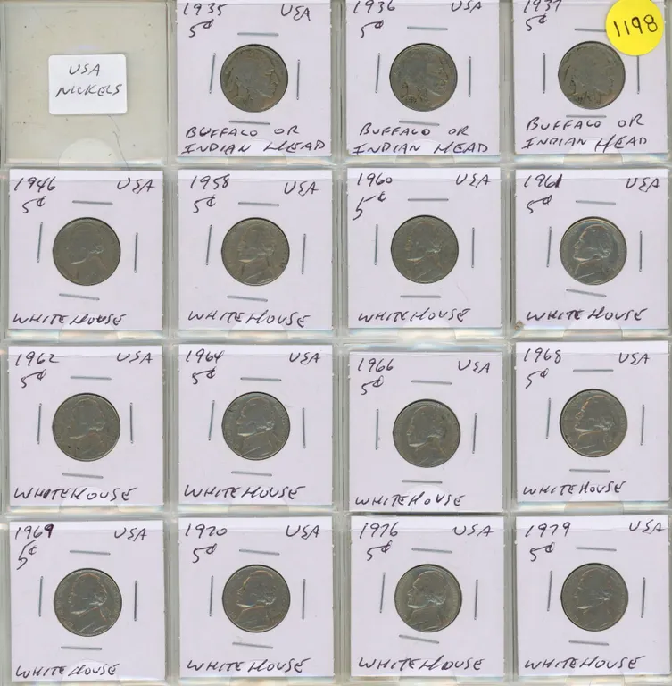 (15) USA Nickles - Mixed Dates from 1935-1979 inc. (3) Buffalo Indian Head