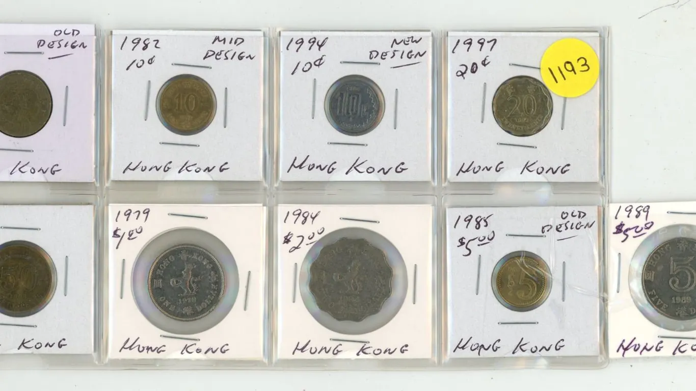 (9) Assorted Hong Kong Coins