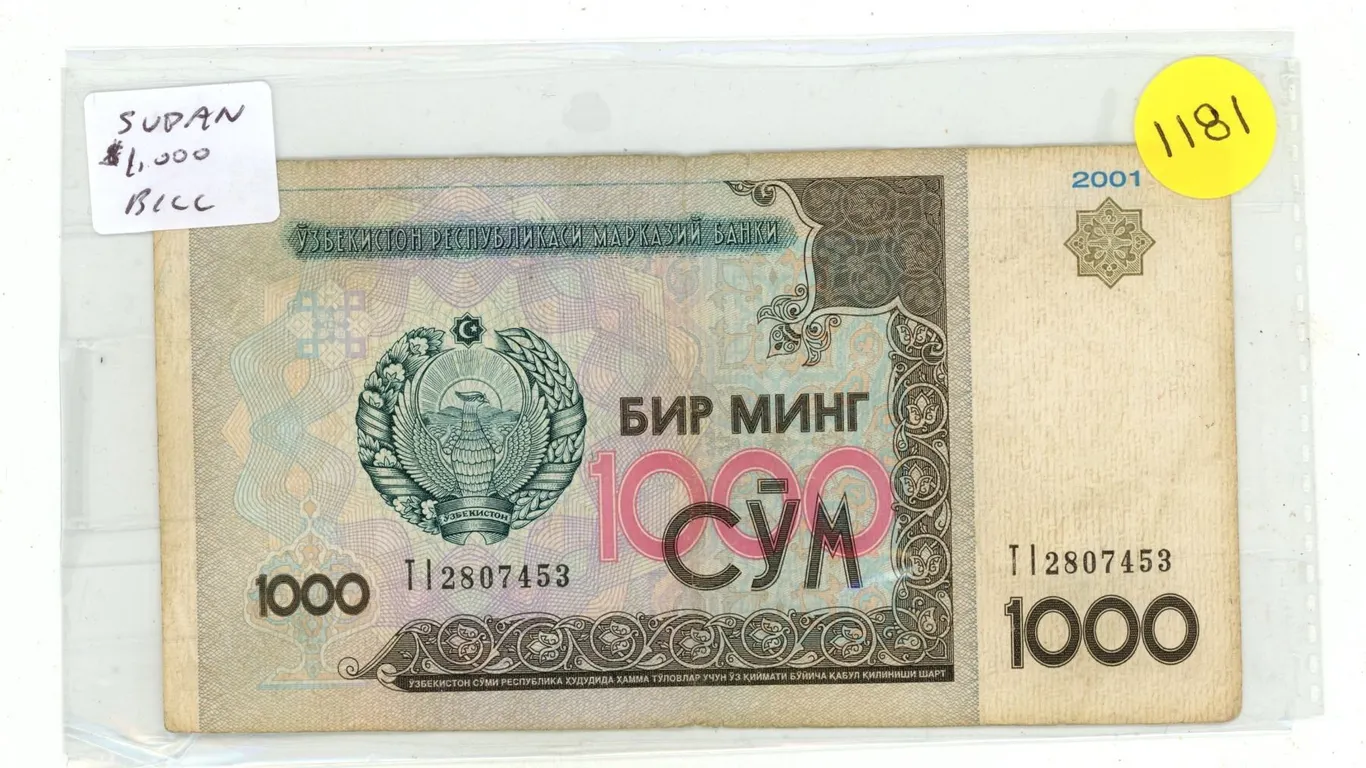 Uzbekistan Foreign Currency Banknote