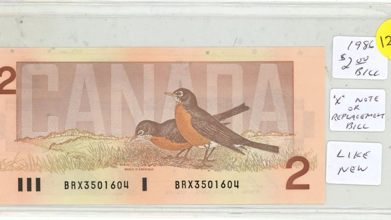 1986 Canada Two Dollar “X” Banknote – Like New
