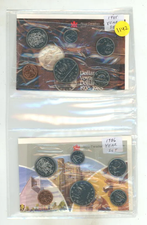 1985 & 1986 Canada Coin Sets