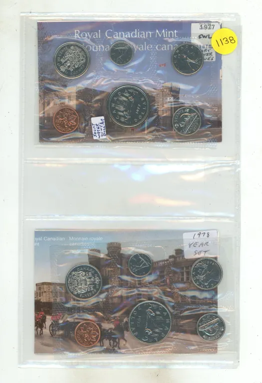 1977 & 1978 Canada Coin Sets – 1977 Short Water Lines Dollar