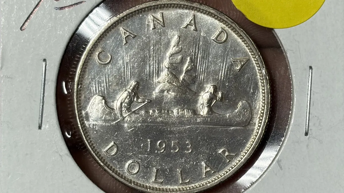 1953 Canada Silver One Dollar Coin