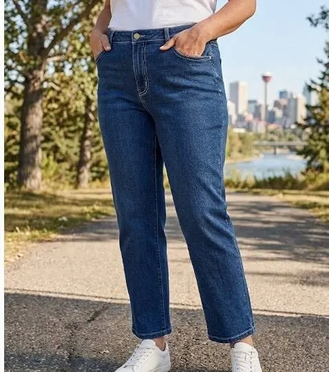 Kensie Jeans High Rise Straight Blue, Size 12