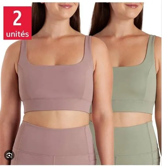 Aurum Sports Bra 2-Pack L/G Square Neck