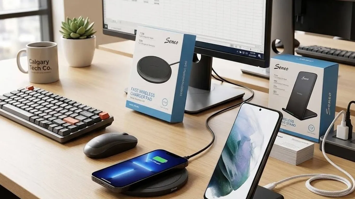Seneo Wireless Charger Pad and Stand Set