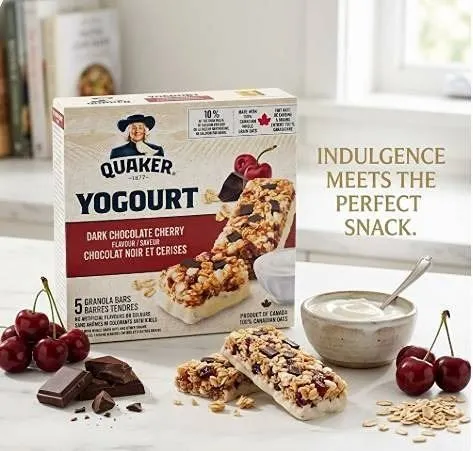 Quaker Dark Chocolate Cherry Yogurt Bars 12x
