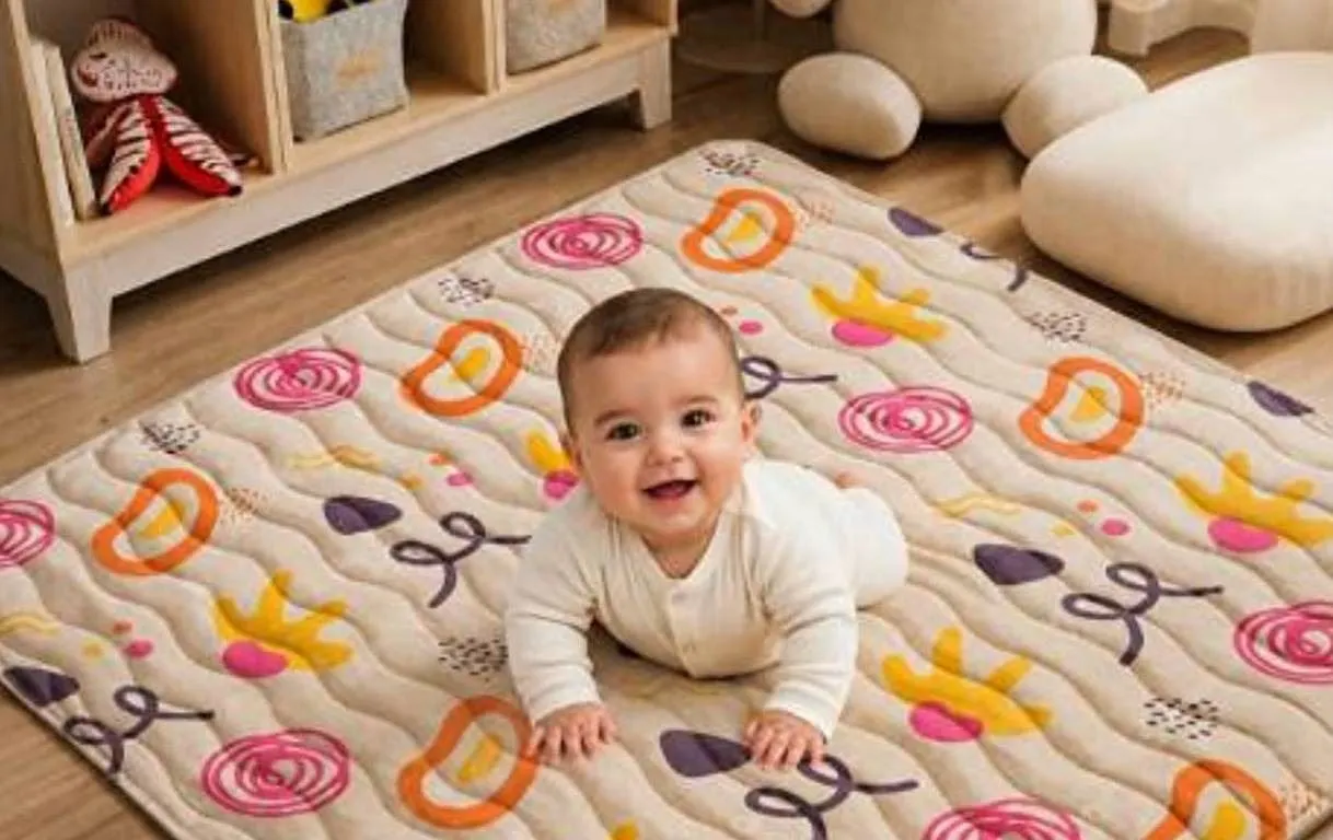 SPACE SEAL Multicolor Baby Play Mat 71x59"