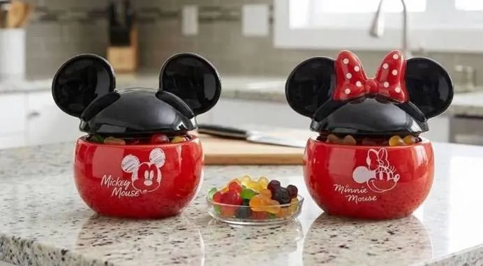 Disney Mickey & Minnie Treat Jars With Candy