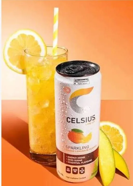 Celsius Sparkling Mango Lemonade 12x 355ml