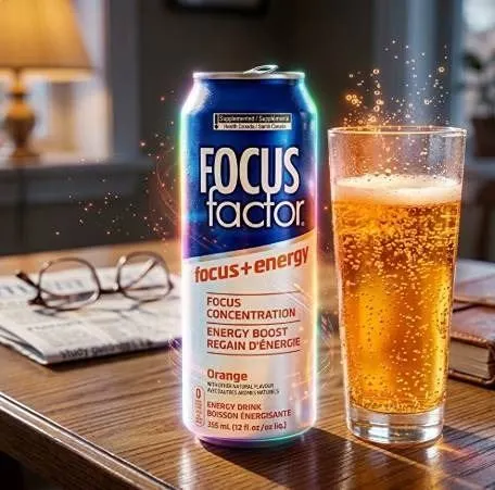 Focus Factor Focus+Energy 12 x 355mL Orange