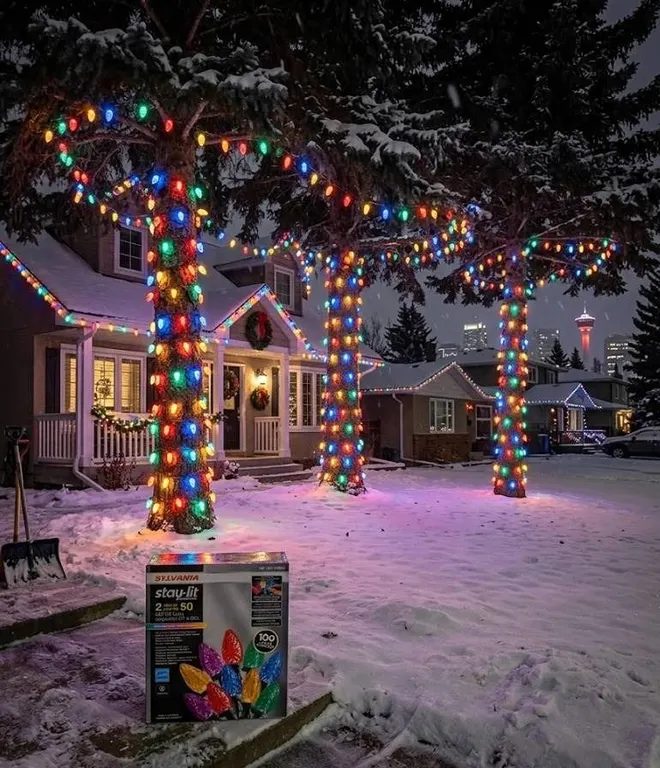 Sylvania Stay-Lit LED C9 Multicolor Lights 2 Sets of 50