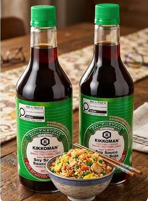 Kikkoman Less Sodium Soy Sauce 2x591mL