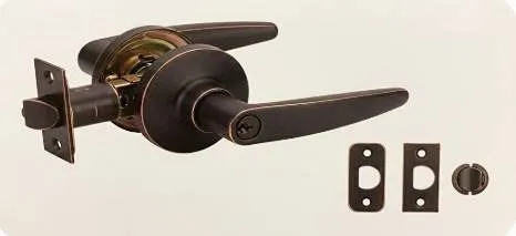 Taymor Seville Privacy Door Lever Set Aged Bronze