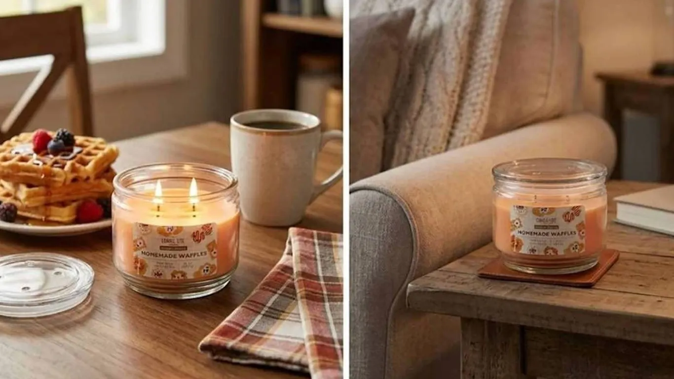 Candle-Lite CL Fall 10oz Homemade Waffles Lot of 4 x 283g