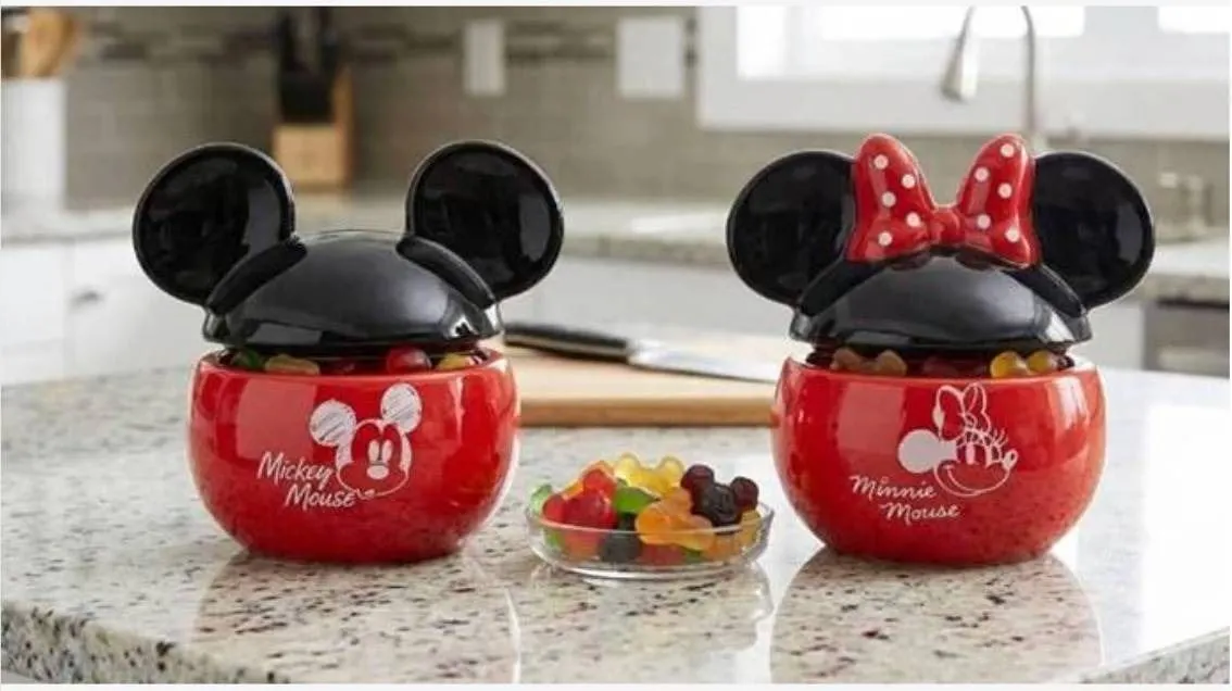 Disney Mickey & Minnie Treat Jars With Candy