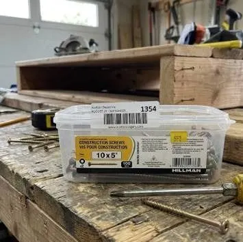 Hillman Zinc Construction Screws 10 x 5" 100-