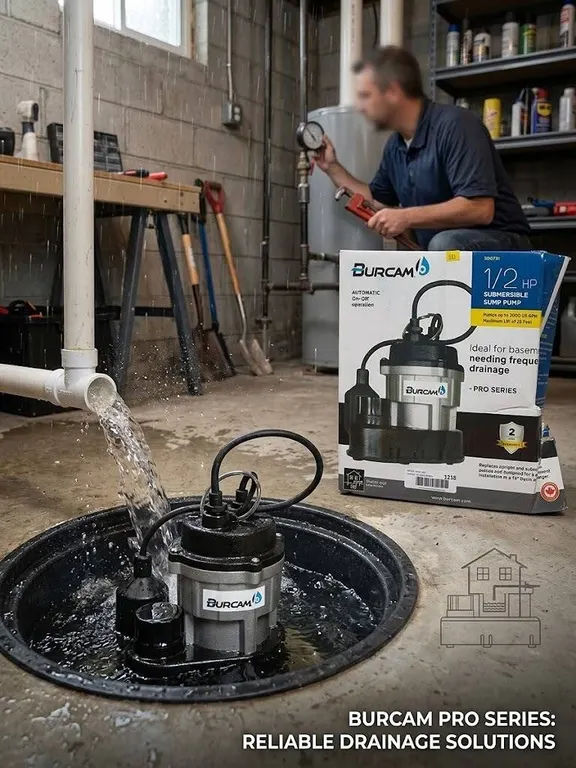 Burcam 1/2 HP Submersible Sump Pump