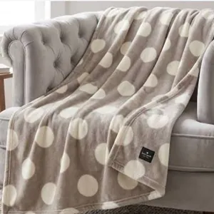 Kate Spade Polka Dot Plush Throw Blanket