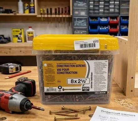 Hillman Construction Screws 2-1/2" Box of 250