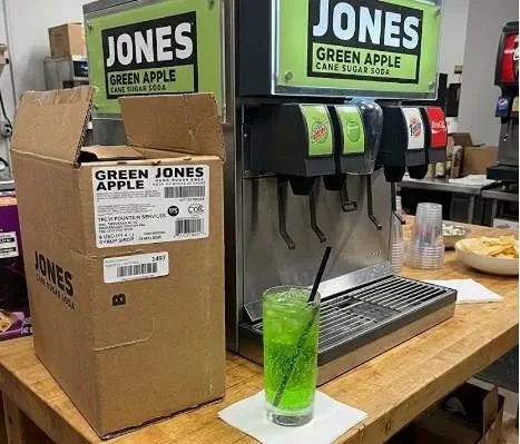 Jones Green Apple Cane Sugar Soda Syrup 3 USG - 11.4L
