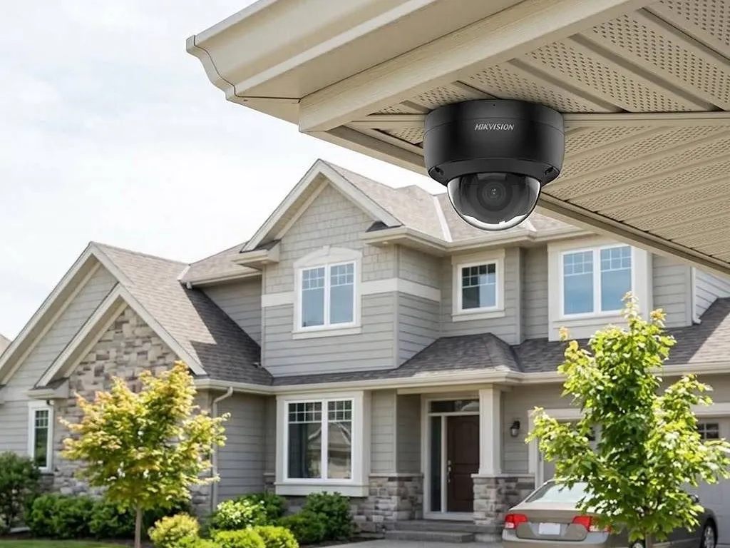 Hikvision DS-2CD2143G2-IU AcuSense 4MP Dome IP Camera, 2.8mm Fixed Lens, Black