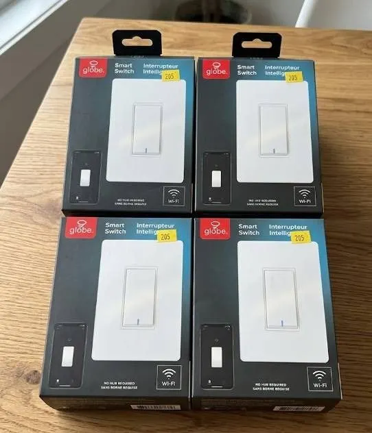 LOT OF 4 - Globe Wi-Fi Smart Light Switch