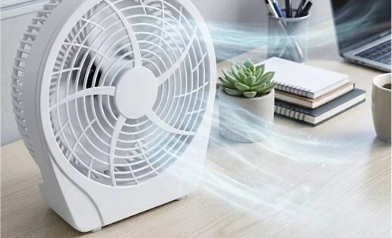 Cool Works 9-Inch Desk Fan, White